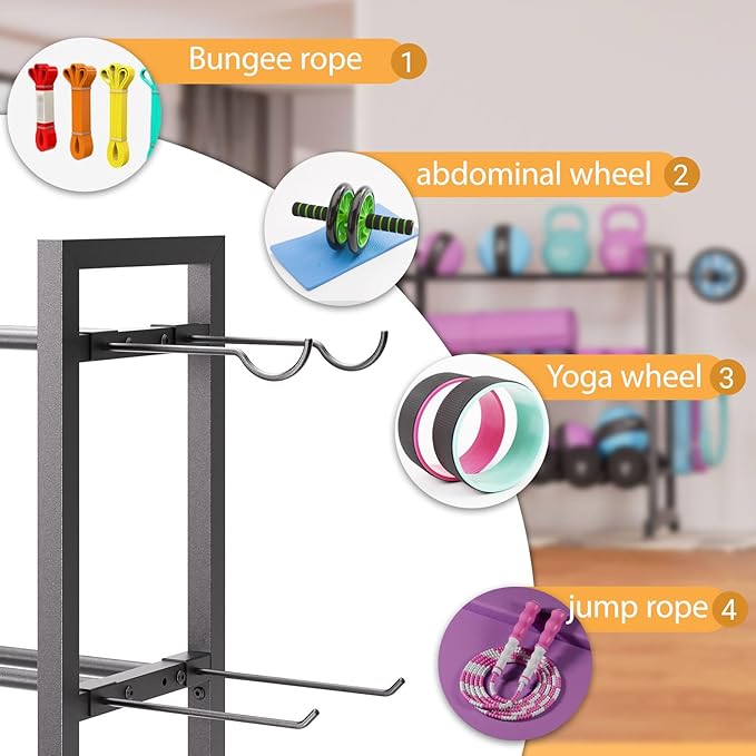 Adjustable 3-Tier Dumbbell Rack – Heavy-Duty Metal Weight Storage Stand for Dumbbells, Kettlebells, and More – Space-Efficient Home Gym Organizer – 396 lb Capacity (Dumbbells Not Included)