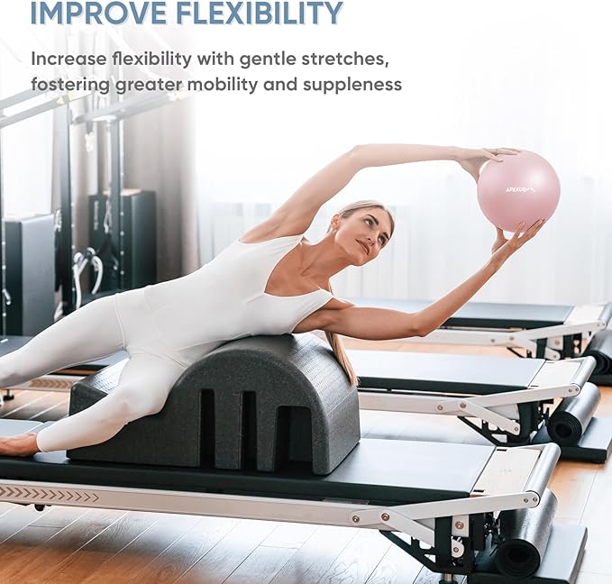 APEXUP 9 Inch Pilates Ball Small Exercise Ball for Yoga, Fitness, Balance, Core Workout, Physical Therapy