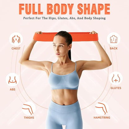12 Pcs Fabric Resistance Bands for Working Out Booty Workout Stretch Exercise Bands Non Slip for Legs Squat Resistance Loop for Women Men Starter Butt Hip Thigh Fitness
