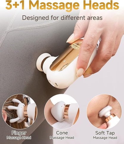 Mini Massage Gun Travel Size, Powerful Small Massage Gun Deep Tissue for Pain Relief, Muscle Massager for Neck Shoulder Thigh Scalp Quiet Pocket Massager, FSA-HSA Eligible