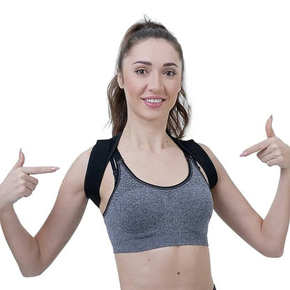 Posture Corrector for Women and Men,Adjustable Upper Back Brace, Breathable Back Support straightener, Providing Pain Relief from Lumbar, Neck, Shoulder, and Clavicle, Back. (2)