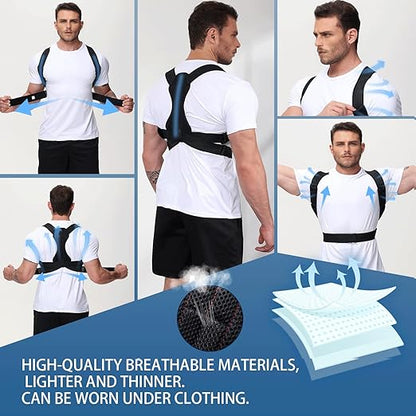 Posture Corrector for Men and Women, Adjustable Back Brace for Back, Neck and Shoulder Pain Relief, Back Support for Posture Improving Scoliosis, Hunchback, Hump, Thoracic, Spine Corrector (X-Large)