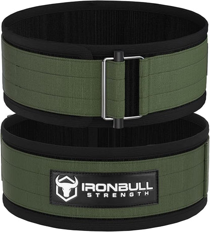 Lifting Belt for Weightlifting, Cross-Training, Olympic Lifting & Bodybuilding | Auto-Lock Padded Nylon Back Support for Squats, Deadlifts Bench Press, Gym, Workout