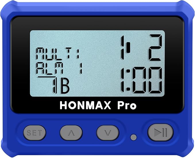8100 Professional Interval Timer and Stopwatch, Backlight, USB-C Charged, Clock (Blue)