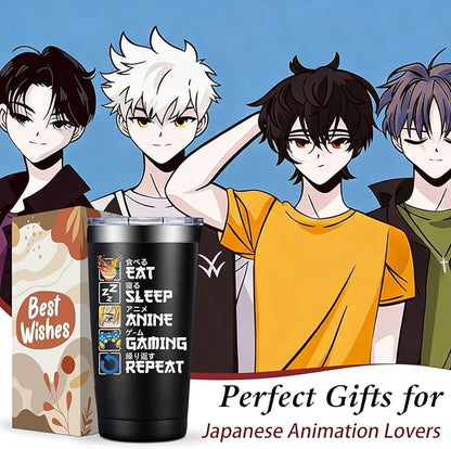 Anime Gifts for Men, Women - Kawaii Christmas, Birthday Gifts for Japanese Animation Fans, Lovers - Tumbler Cup 20 oz