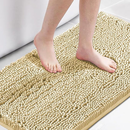 H.VERSAILTEX Microfiber Bath Rugs Chenille Floor Mat Ultra Soft Washable