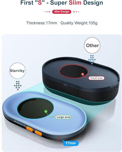 Undetectable Mechanical Mouse Jiggler, Ultra-Slim Mouse Mover, with Random Interval Timer, Driver-Free Mouse Wiggler Shaker Silently（Dark Blue）