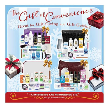 Convenience Kits International Women's 10-Piece Deluxe Kit with Travel Size TSA Compliant Essentials, Featuring: Pantene Hair Products in Reusable Toiletry Bag - Clear color