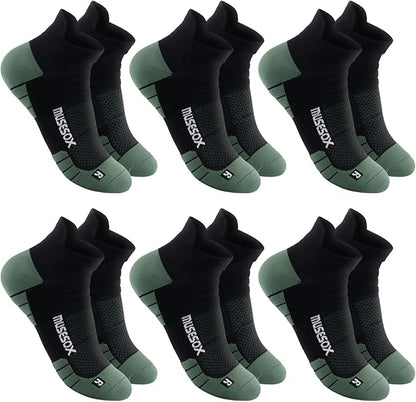Ankle Compression Socks for Women and Men,Low Cut Compression Running Socks with Arch Support(6 Pairs)Best for Sports,Travel