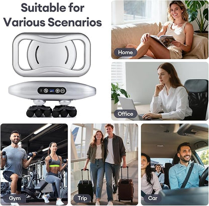 LIARTY 30 Head Massage Gun Set Massage Gun Deep Tissue: Portable 9 Levels 9 Modes - Massager for Legs Waist Neck Back Buttocks Muscles Gifts for Women Men Mom Dad