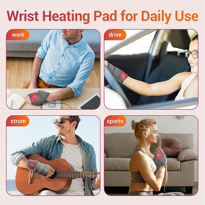 Comfytemp Hand Heating Pad for Carpal Tunnel Relief, Wrist Heating Pad for Achilles Tendonitis Relief USB Wearable for Wrist Pain, Birthday Gifts for Mom