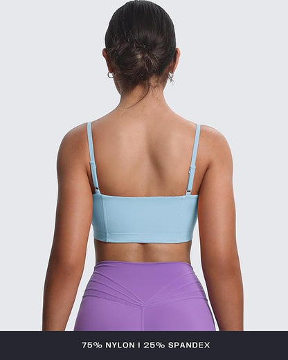 Aoxjox Women's Workout Bandeau Bras Training Fitness Running Yoga Crop Tank