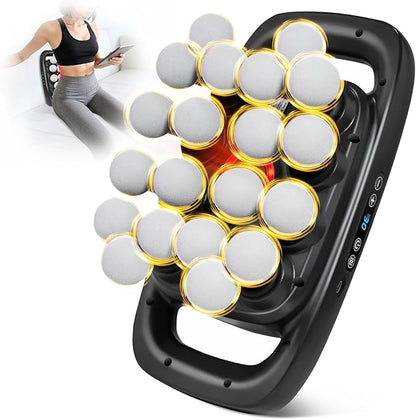 20-Head Massage Gun Set Deep Tissue, Portable Percussion Massager with 3 Modes & 30 Intensities, Muscle Massager for Legs Waist Back Pain Relief, Quiet Electric Massage Tool for Home & Gym