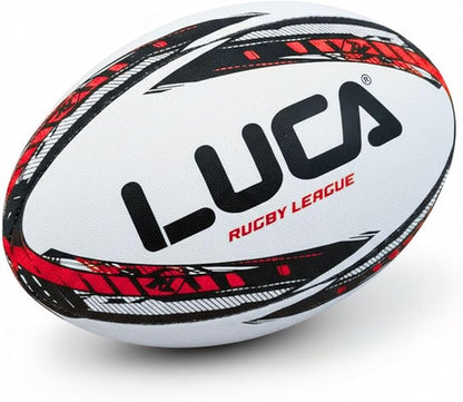 LUCA Rugby Ball Youth and Adult Sizes 3, 4 & 5 - Hand Stitched Super Grip Training Ball - Durable 3-Ply Waterproof Surface for College & Club Practice