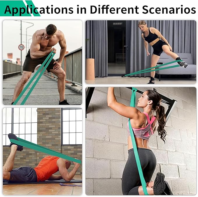 12-Pack Resistance Bands Set - Pull Up Assist, Strength Training & Physical Therapy for Home Gym | Exercise Loop Bands for Men & Women