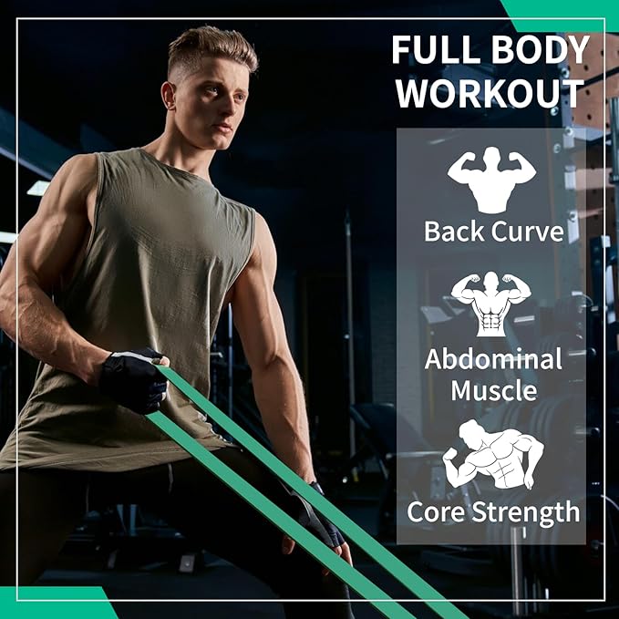 12-Pack Resistance Bands Set - Pull Up Assist, Strength Training & Physical Therapy for Home Gym | Exercise Loop Bands for Men & Women
