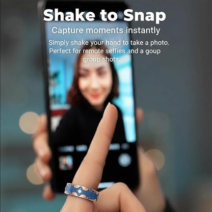 Smart Ring for Women Gift, Fitness & Vital Signs Monitoring, Sleep Tracker/Remote Photography/No Subscription(Blue,8#)