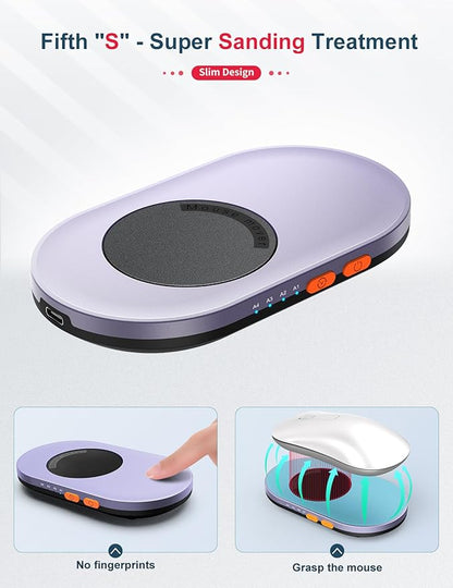 Mechanical Mouse Jiggler, Ultra-Slim Mouse Mover, with Adjustable Running Timer, Driver-Free Mouse Wiggler Shaker Silently（Light Purple）