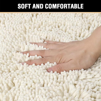 H.VERSAILTEX Microfiber Bath Rugs Chenille Floor Mat Ultra Soft Washable