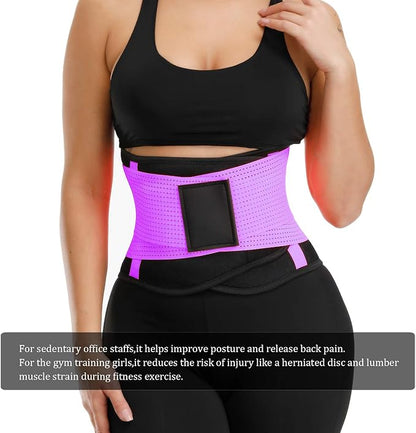 VENUZOR Waist Trainer Belt for Women - Waist Cincher Trimmer - Slimming Body Shaper Belt - Sport Girdle Belt (UP Graded)