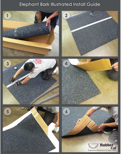 Rubber-Cal Elephant Bark Flooring 3/8-inch T x 4-feet