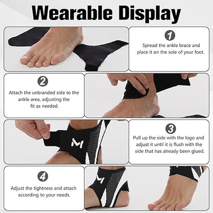 2-Pack Ankle Brace Compression Support Stabilizer,Adjustable Lace-Up Ankles Sock Sports Basketball Sprain Recovery Men Women Foot Orthopedic Grade Tendonitis Protection Plantar Fasciitis Relief,Purple