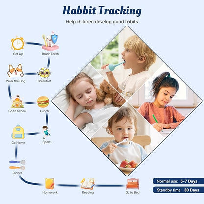 Smart Watch for Kids, 12 Puzzle Games HD Touch Screen Watches, Step Counter, Heart Rate/Sleep Monitor, Flashlight, Music Player,12/24 hr Educational Toys Birthday Gifts for Girls Ages 6-12 (Purple)