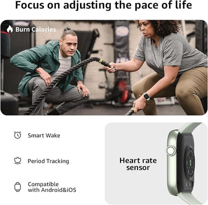 Smart Watch for Men Women Answer/Make Call, 1.85" Smartwatch, Fitness Watch with Heart Rate Blood Pressure Sleep Monitor, 140+Sports, IP68Waterproof Step Counter Compatible with Android IOSGreen