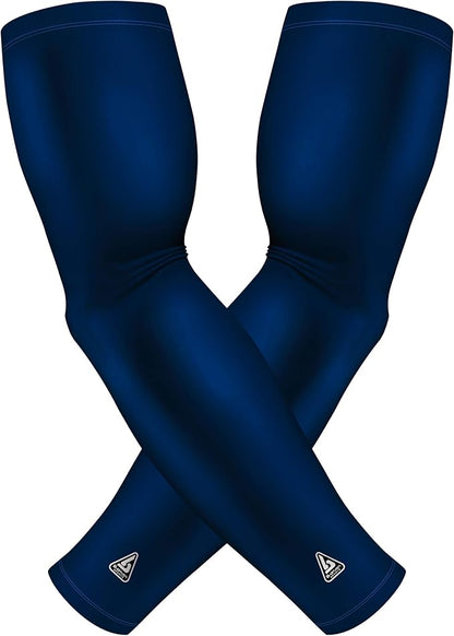 B-Driven Sports Pro Fit Compression Arm Sleeves for Men Women & Youth - Volleyball Golf Running Baseball Basketball - Pair