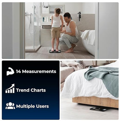 COUNTO Smart Scale- Digital Scale Measuring Body Parameters| Smart Bluetooth Body Fat Measurement Device, Body Composition Monitor with Smart App| Bathroom Scales Accurate for Bmi Muscle