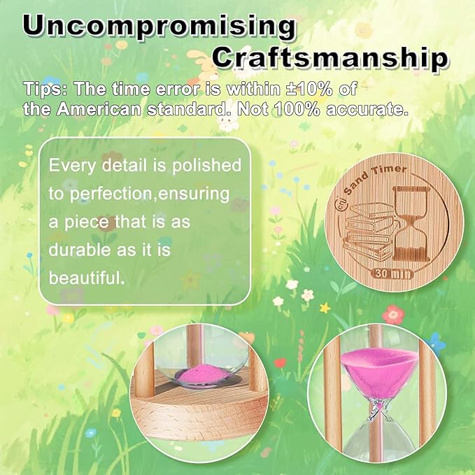 Sand Timer 15 Minute,15 Min Sand Watch Hourglass, Reloj De Arena, Hour Glass Sandglass for Home, Office, Decorative, Game, Classroom