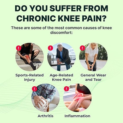 Wellnee Knee Brace with Silicone Padding - Wellknee Compression Sleeve for Men & Women - Joint Support that Massages & Boosts Circulation During Walking, Running & Exercise