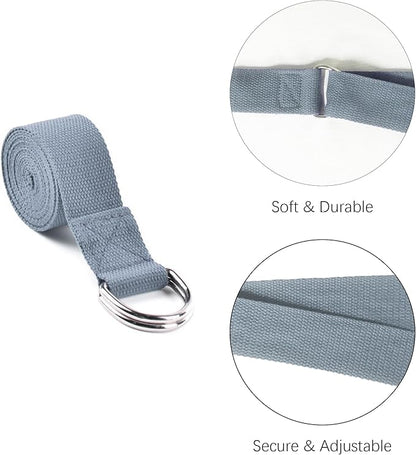 2 Yoga Blocks Supportive Accessories including 2 Knee Pads, 2 With Strap To Put Less Weight On Wrists, 1 Muscle Massage Roller, 2 Pair of Non-Slip Pilates Socks, 1 GYM Bag, Durable Versatile Yoga Brick Exercise Set of 10