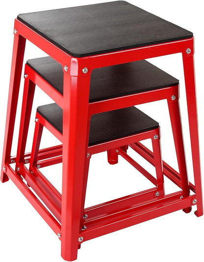 Plyometric Jump Box, 12/18/24/30 Inch Fitness Exercise Step Up Box for Home Gym, Step Exercise Platform for Workout & Strength Training