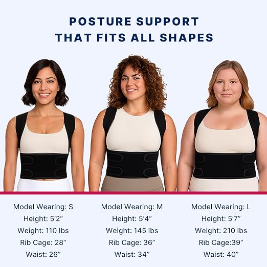 Fit Geno Posture Corrector for Women and Men - Adjustable Back Brace & Straightener for Scoliosis Hunchback Correction Back Pain Spine Corrector Back Support and Posture Trainer (X-Large)