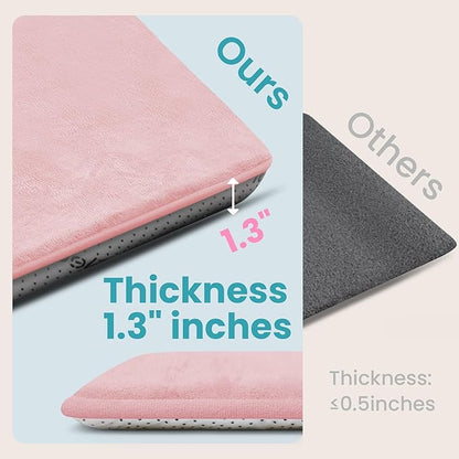 Huloo Sleep Baby Play Mat for Floor,50"×65" Playpen Mat for Toddler,Infant,Kids,1.3" Thick Elasti Foam Non-Slip Nursery Rug,Water Repellent Soft Padded Floor Mats for Tummy Time,Crawling(Pink)