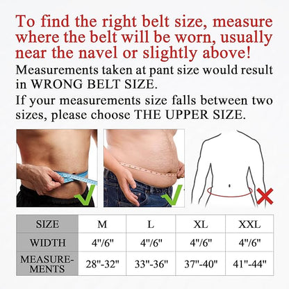 7mm Genuine Leather Weightlifting Belt, 4”& 6”Width, Double Prong Power Belt for Gym Bodybuilding, weightlifting, powerlifting, squats and deadlifts