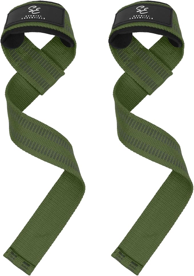 Special Essentials 2 Pack of Wrist Straps for Weightlifting - Two-Sided Anti Slip Silicone Grip & Padded Neoprene - Durable Gym Lifting Straps for Men and Women for Bodybuilding & Powerlifting