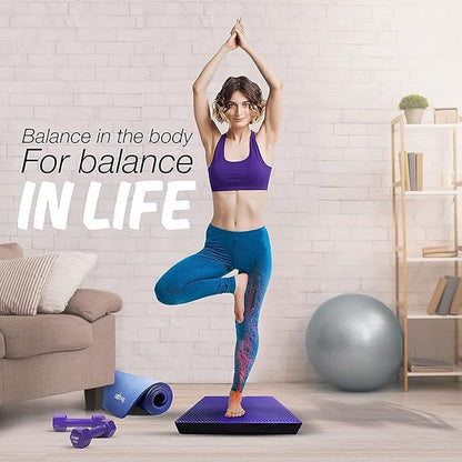 Yes4All Balance Pad, Nonslip TPE Foam Balance Pad with Upgraded Sizes - L, XL, XXL Balance Mat for Fitness, Yoga & Stability Training - Multicolor Options