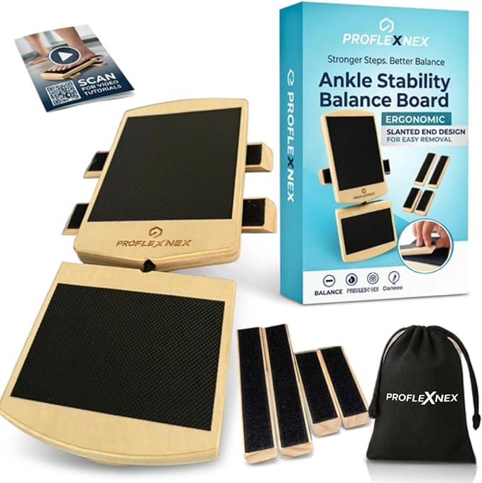 Birchwood Ankle Strengthener 5-IN-1 Ankle Foot Strengthener Exerciser for Sprained Ankle,Stability. Single Leg Balance Board, Posture Corrector, Posture Correction & Plantar Fasciitis Relief