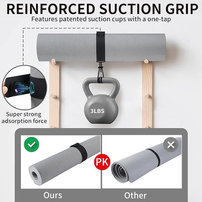 Yoga Mat Carrier Strap, Adjustable Thick Straps Sling for Carrying Large Mats, Stretching Band