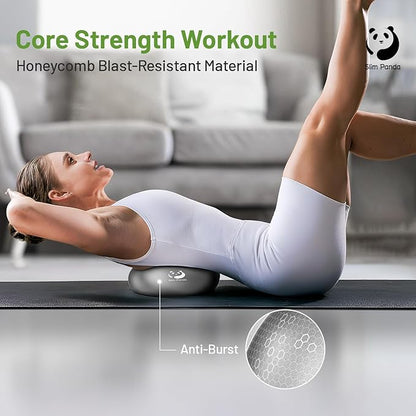 Slim Panda Pilates Ball, 9 Inch Small Exercise Ball, Anti Burst Mini Yoga Ball for Stability, Workout, Barre, Core Strength, Physical Therapy, Balance, Stretching