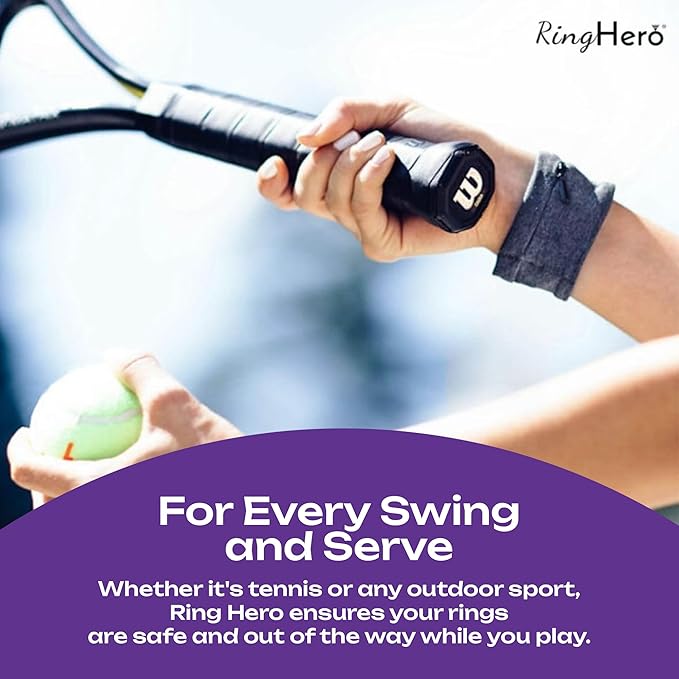 Ring Holder - Stylish Portable Wristband with Hidden Pocket for Men/Women, Discreet Jewelry Protector & Keeper, Key Holder, Gym Organizer, Travel & Fitness Accessories, Wedding Ring Storage