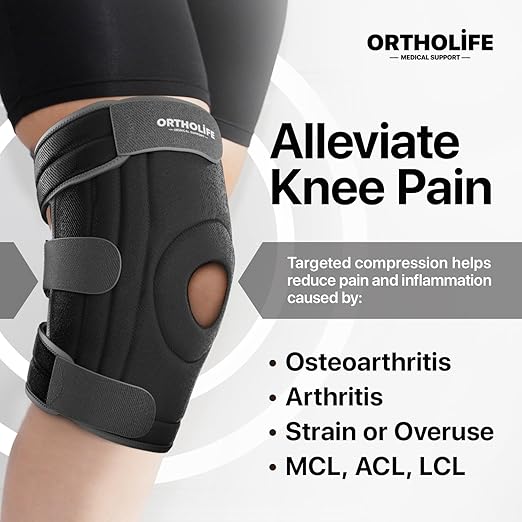 Knee Brace for Women and Men – Knee Compression Sleeve for Meniscus Tear, ACL, Arthritis Pain Relief, Patella Pad & Side Stabilizers – Please Check How To Size Video (Gray, Medium)
