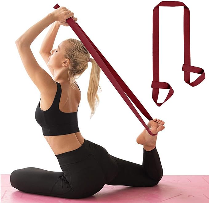 ZOOEASS Yoga Mat Strap, Adjustable Durable Yoga Mat Carrier & Stretching Strap, Multiple Color Choices