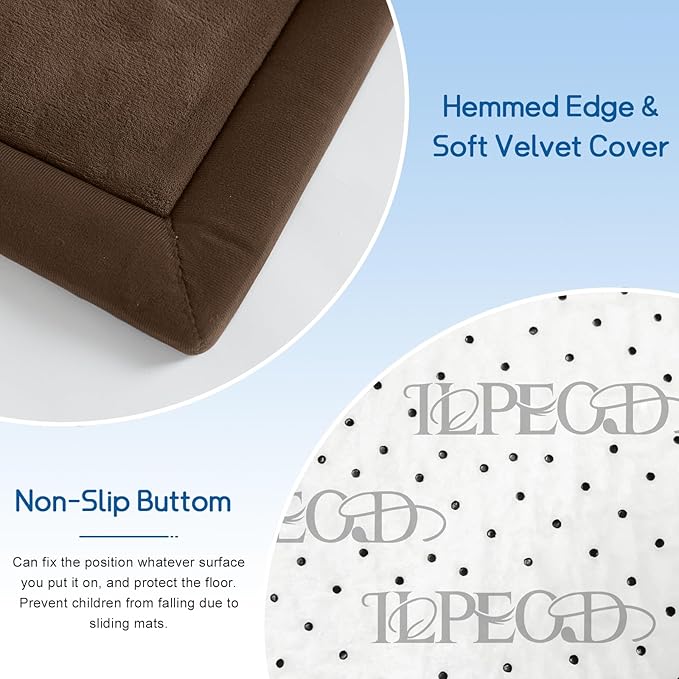Baby Play Mat for Floor Nursery Rug Muscle Mat Area Rug Playroom Rug 79"x79" Playpen Mat Memory Foam 1.3" Thick Crawling Mat for Babies,Toddlers, Infants, Kids,Chestnut