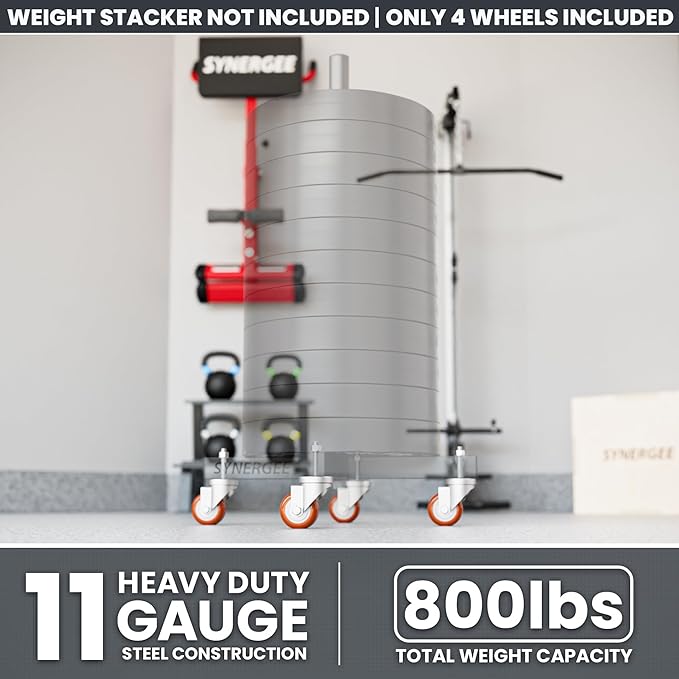Synergee Olympic Weight Plate Rack. Stackable Weight Rack. Holds 2” Plates for Powerlifting and Olympic Weight Lifting. Gym Storage Home, Garage & Commercial