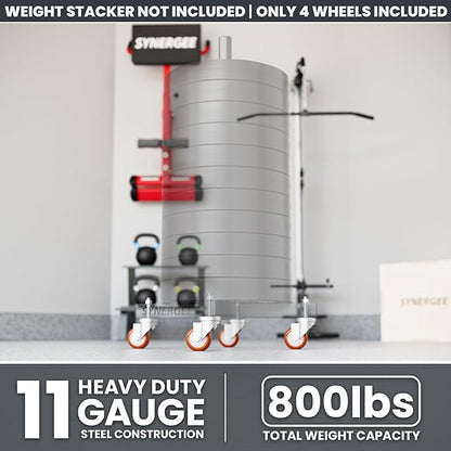 Synergee Olympic Weight Plate Rack. Stackable Weight Rack. Holds 2” Plates for Powerlifting and Olympic Weight Lifting. Gym Storage Home, Garage & Commercial