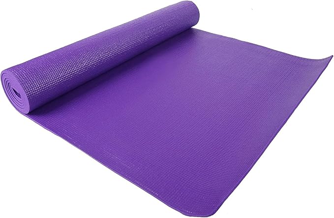 Fitvids All Purpose 1/4-Inch High Density Anti-Tear Exercise Yoga Mat with Carrying Strap, Multiple Colors