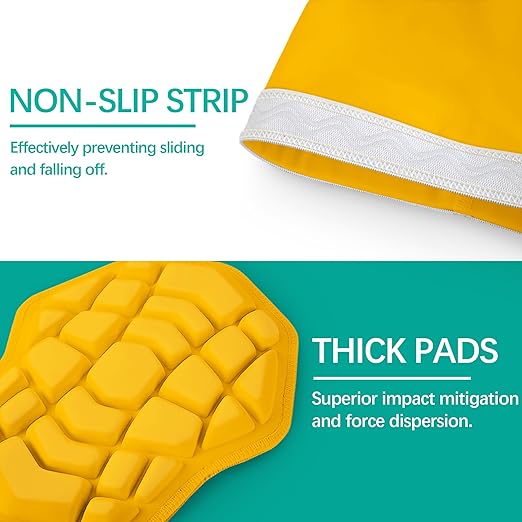 Wrestling Knee Pads for Kids Youth Adult, Knee Compression Sleeve for Basketball Volleyball Football, 1 Pair Short Knee Pads Sleeves ((#2) Yellow-2pcs,XXLarge)